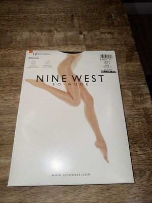 nine west  pantyhose Black silky sheer Size 3 Talle New