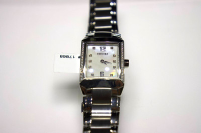 Concord Carlton Diamond Bezel Diamond Markers MOP Steel Women's Quartz Watch