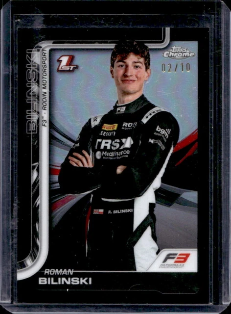 2025 Topps Chrome F1 Formula 1 Roman Bilinski Black Refractor F3 Driver #/10