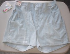 VINTAGE GRAPEVINES CORDUROY SHORTS NEW w TAGS STILL HAS EXTA BUTTON LT BLUE 34