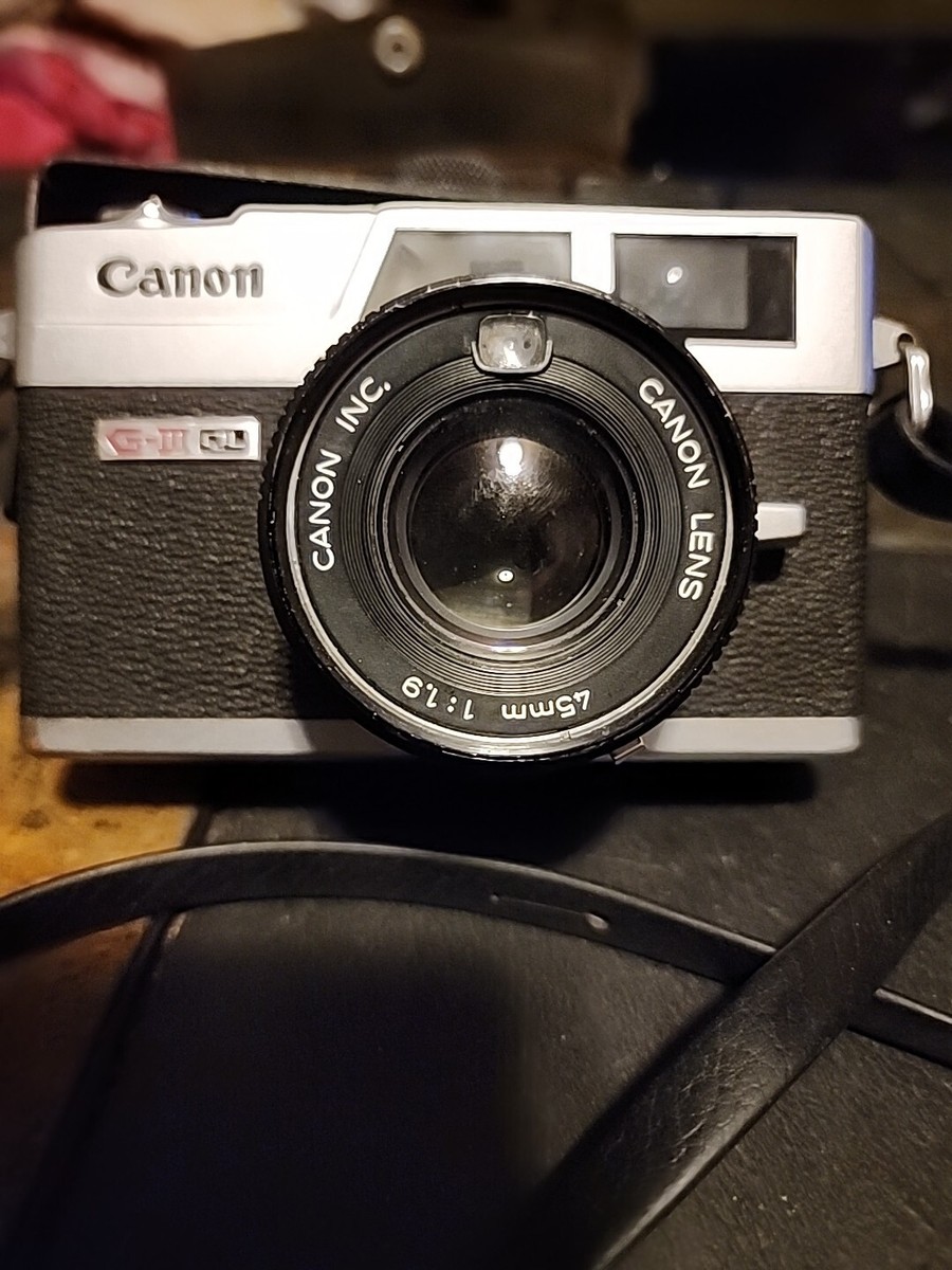 Canon G-III CANONET QL19 W/strap & Orig Leather Case 35mm Camera