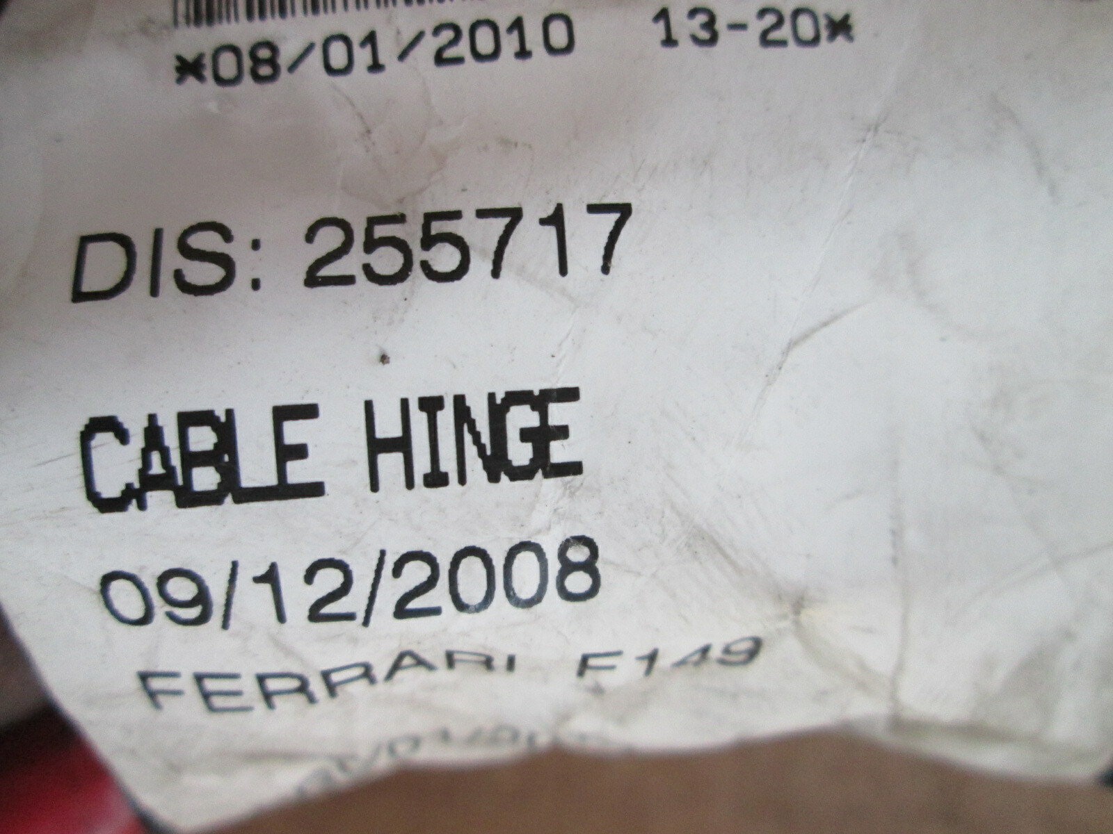 Ferrari California - Hinge Cable / Harness / Wiring 255717