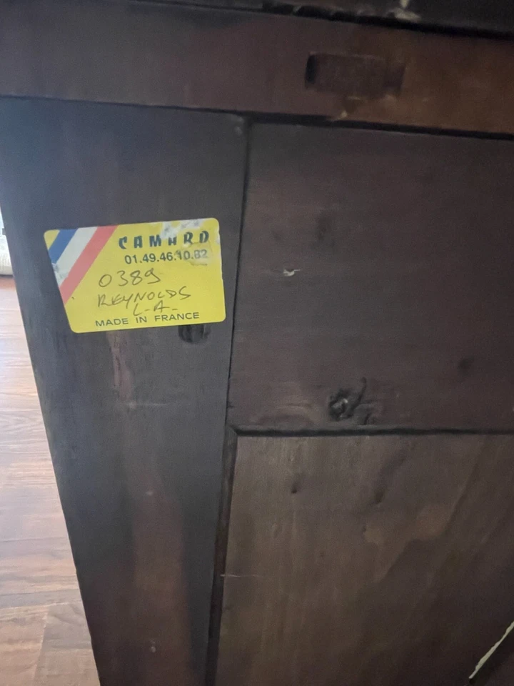 Antiguo aparador francés estantería con puertas de cristal ~ Hecho en Francia Foto 2 de 4