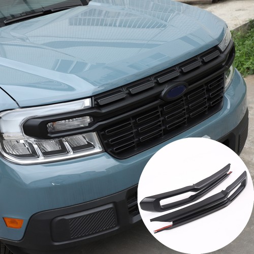 Matte Black Front&Rear Logo Emblem Badge Cover Trim Ring For Ford Maverick 2022 - Foto 2