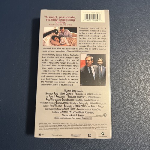 Presumed Innocent (VHS, 1991) - Picture 2 of 2