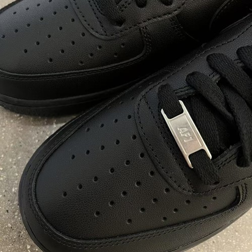 US Black Nike Air Force 1 07 Low Top Men's Sneakers Shoes - Picture 4 of 6