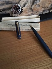 Vintage Black Conway Stewart 57 Fountain Pen 14 CT Gold Nib In Box