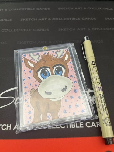 Baby Sven - From Frozen - original hand-drawn sketch art card 1/1 - Bild 3 von 3