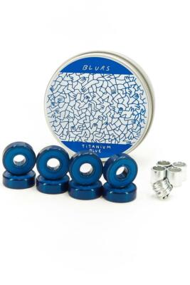 BLURS Bearings ABEC 9 Titanium Blue / Hochwertige Skateboard Kugellager mit Box