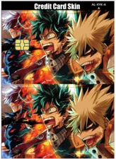 My Hero Academia Credit Card Smart Sticker Skin Precut Small Chip Debit Bank