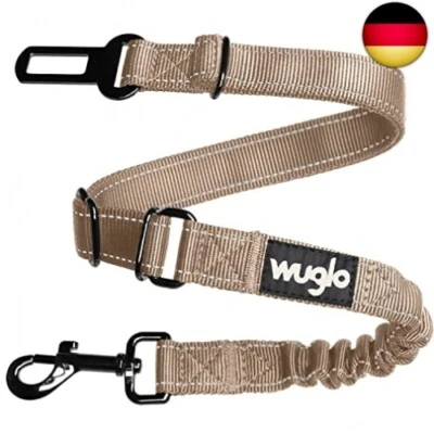 38-95cm Wuglo Hundegurt fürs Auto - Hunde Anschnallgurt mit elastischem Gurt -