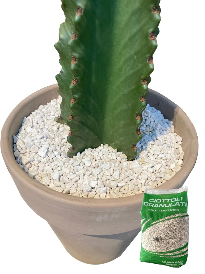 Graniglia Granulato per Giardino e Vasi Bianco Carrara Granulometria 8-12mm 25kg - Immagine 3 di 4