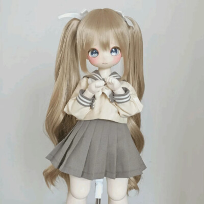 1/4 BJD Doll Ball Joint Resin Eyes Face Makeup Full Set Lovely Cartoon Girl Gift