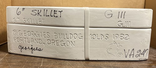 Vtg Georgie Bulldog Molds Ceramic Slip Mold G-111 6” Skillet (1982)