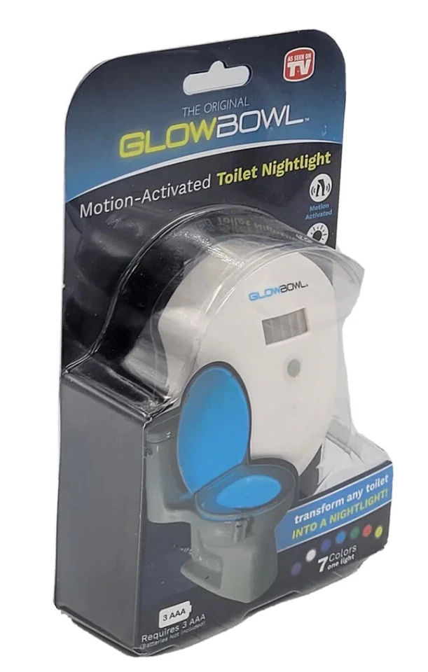The Original Glowbowl Light Motion Activated Toilet Nightlight 7 Color Lights - Image 3 of 4
