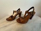 FRYE SILVIE Y STRAP COGNAC BROWN WOMENS LEATHER SANDALS HEELS - SIZE 8M NEW — photo 10