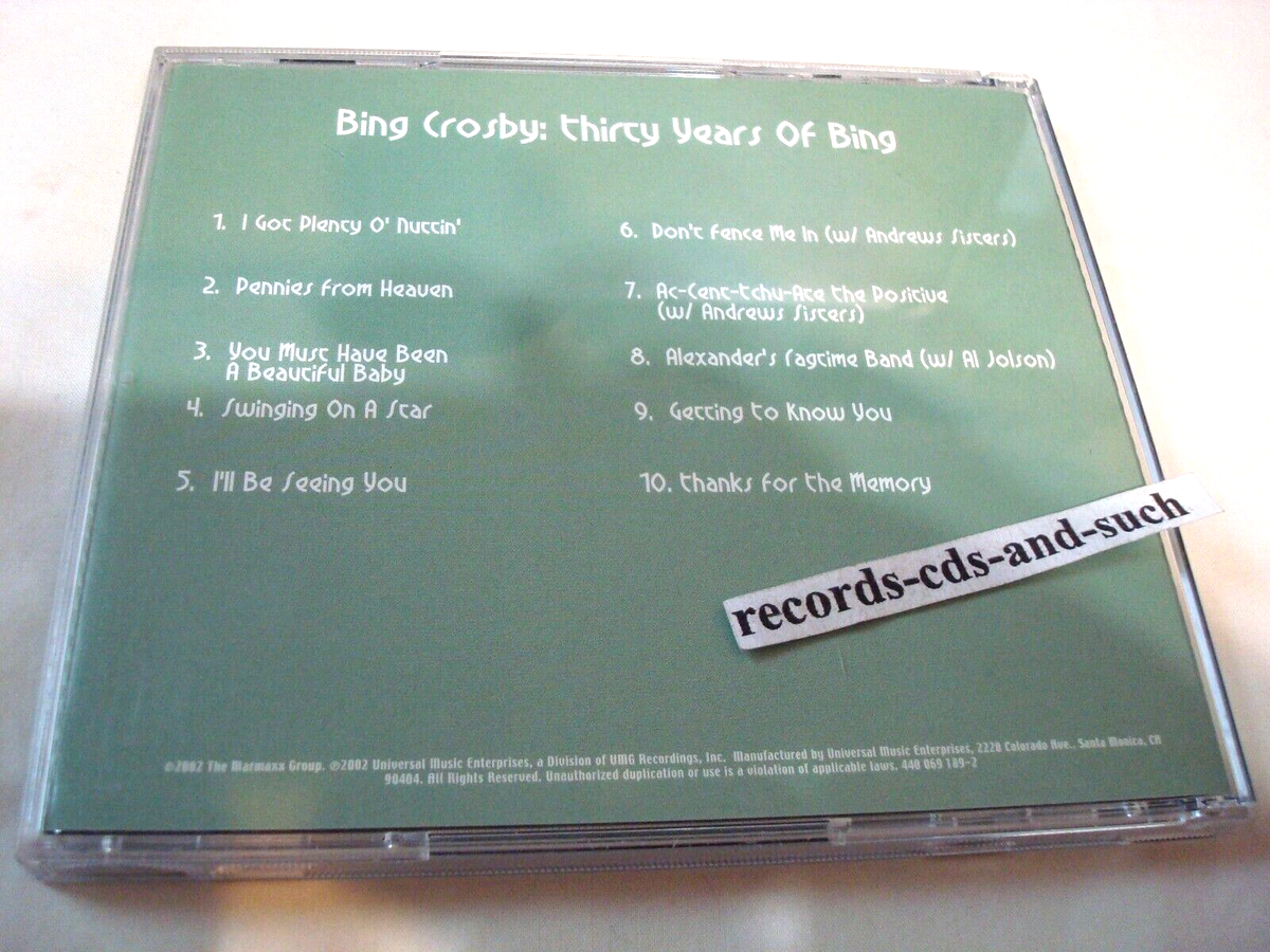 BING CROSBY-THIRTY YEARS OF BING-GREATEST VOICES IN JAZZ-GENTLEMEN