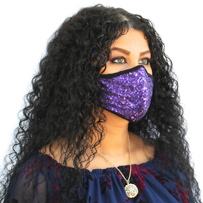 Luxury Sequin Glitter Face Mask Fashion Bling Sparkly Masks Party Wedding Mask 