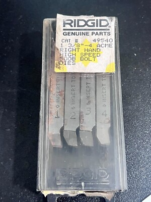 #ad #ad RIDGID 3 8quot; 4quot; ACME Alloy Steel Universal Bolt Dies 49540 1 Pack $49.00
