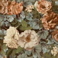 Tapete Blumen Romantisch GrüN Apricot WL2101 Grandeco Wanderlust (5,24€/1Qm)