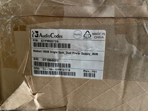 AudioCodes Mediant 1000B one span dual power supply, 1E1, 1T1 pri - Picture 2 of 6