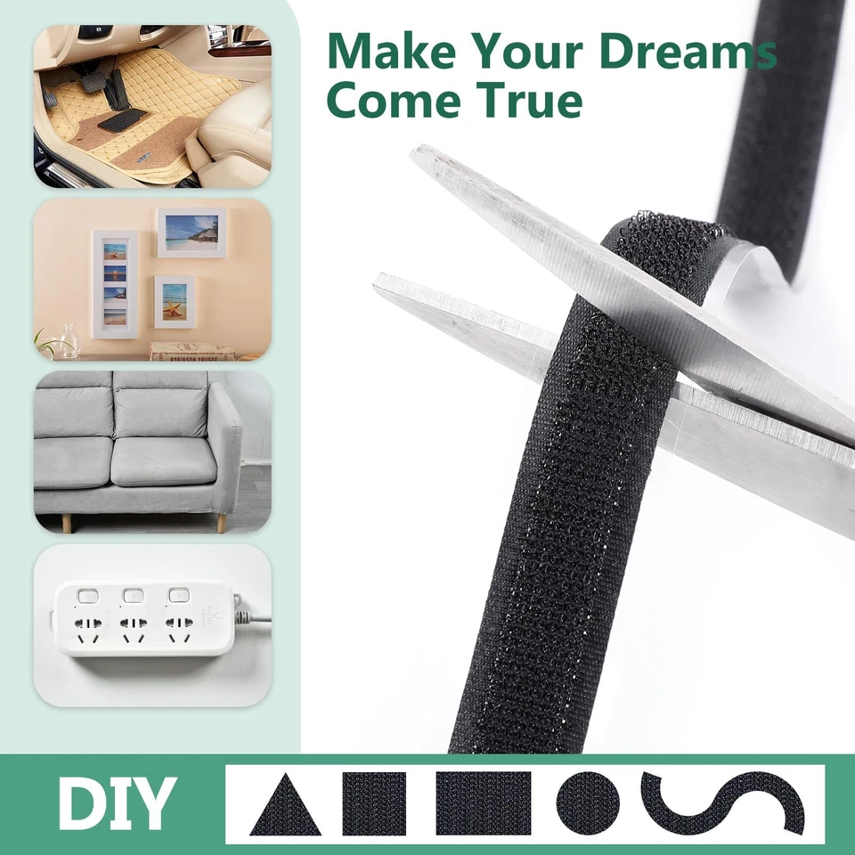 Klettband Selbstklebend Extra Stark 5M x 16mm Klettverschluss Selbstklebend F... - Bild 3 von 4