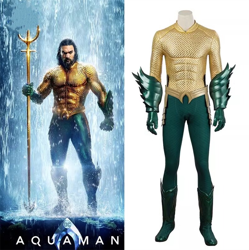 Aquaman Arthur Curry Juegos con disfraces Halloween Disfraz Traje Superhéroe Mono Trajes