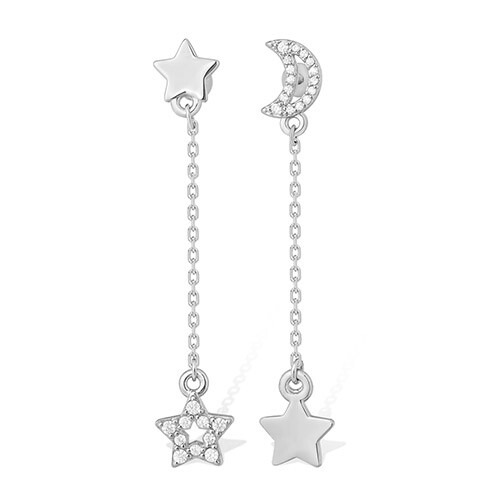 Ohrstecker Ohrringe 925 Silber Zirkonia Echtschmuck Bei Secretforyou-image