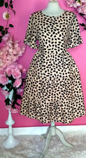 WOMEN PLUS SIZE LEOPARD PRINT RUFFLE MIDI DRESS ( SIZE XL )