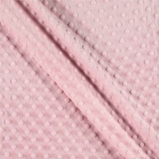 Minkyk Light Pink Dimple dot soft cuddle fabric by the yard 60" wide