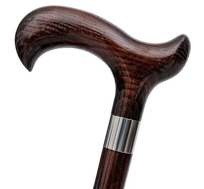 Dr. Watson - Handcrafted Wooden Walking Stick, Walking Cane with Derby Handle