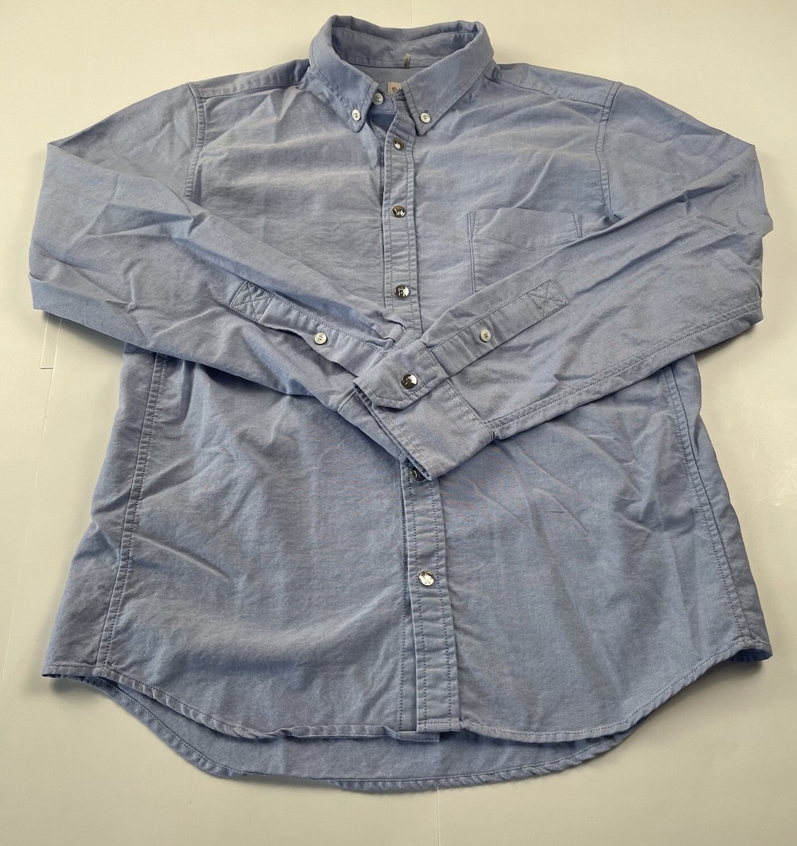 Authentic Moncler Camicia Snap Front Blue Oxford Shirt Mens Size Large | eBay Authentic Moncler Camicia Snap Front Blue Oxford Shirt Mens Size Large | eBay