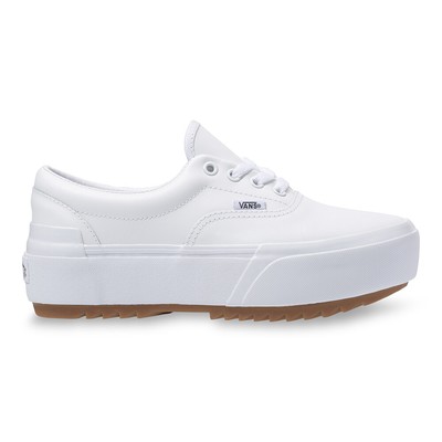 vans era stacked check platform sneaker