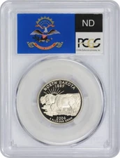 2006-S Flag Clad North Dakota State Quarter ND PR70DCAM PCGS Proof 70 Deep Cameo