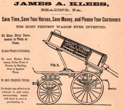 1887 Keystone Dumping Wagon A Boon Coal Clark Bros Furniture 2 Side PA Gazetteer