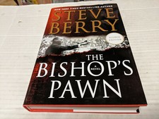 The Bishop's Pawn by Steve Berry 2018, Hardcover SIGNED 1st/1st TIPPED IN PAGE