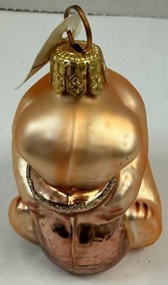Vintage EuroVue Poland Bear Honey Pot Christmas Ornament