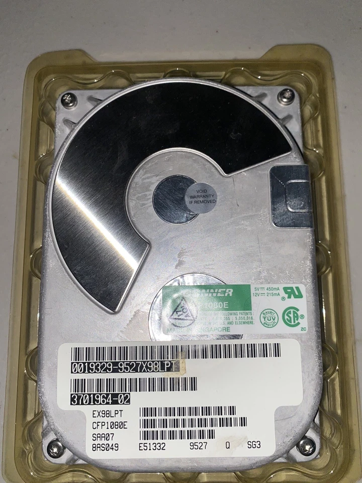 CONNER CFP1080E HARD DRIVE 3701964-02 0019329-9527X98LPT Conner Drive - Image 2 of 4