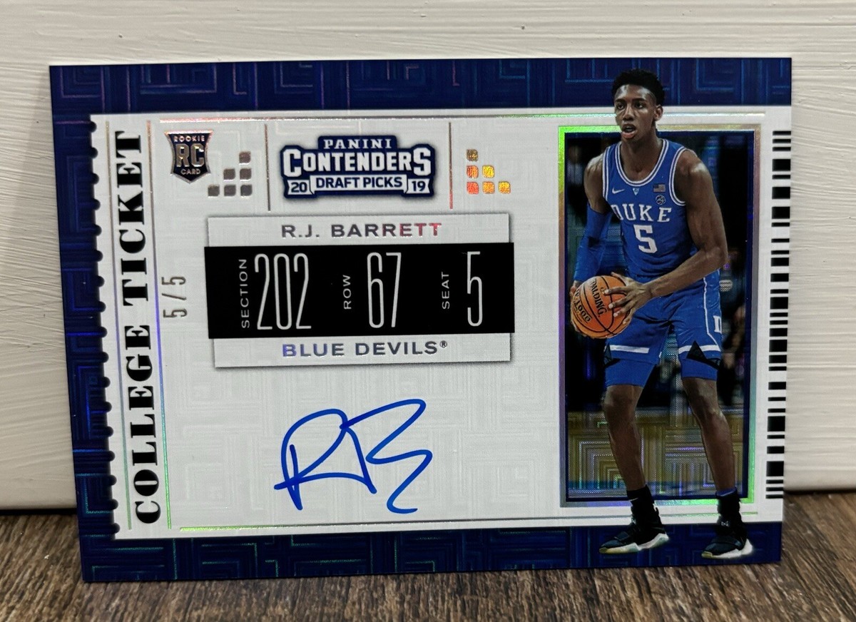その他 PANINI CONTENDERS RJ BARRETT RC AUTO 2019-20 Panini Contenders Draft Picks RJ Barrett Auto RC #5/5