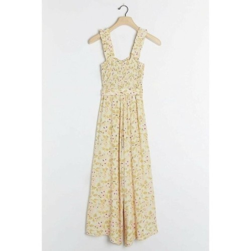 NWT Faithfull The Brand Dolores Pastel Floral Belted Wide Leg Jumpsuit Sz XS / 2 - Picture 3 of 14