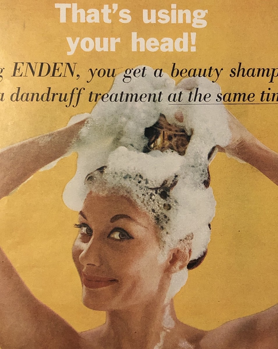 dandruff cigarette Air We Breathe 1958 Helene Curtis Enden Shampoo
