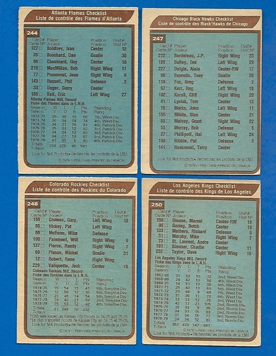 1979-80 OPC O PEE CHEE NHL HOCKEY CARD & TEAM PHOTO CHECKLIST 133-264 SEE LIST - Picture 243 of 320
