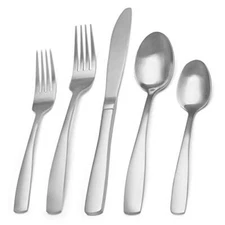 Matte Silverware Set 20piece Stainless Steel Flatware Set Kitchen Utensil Set Se