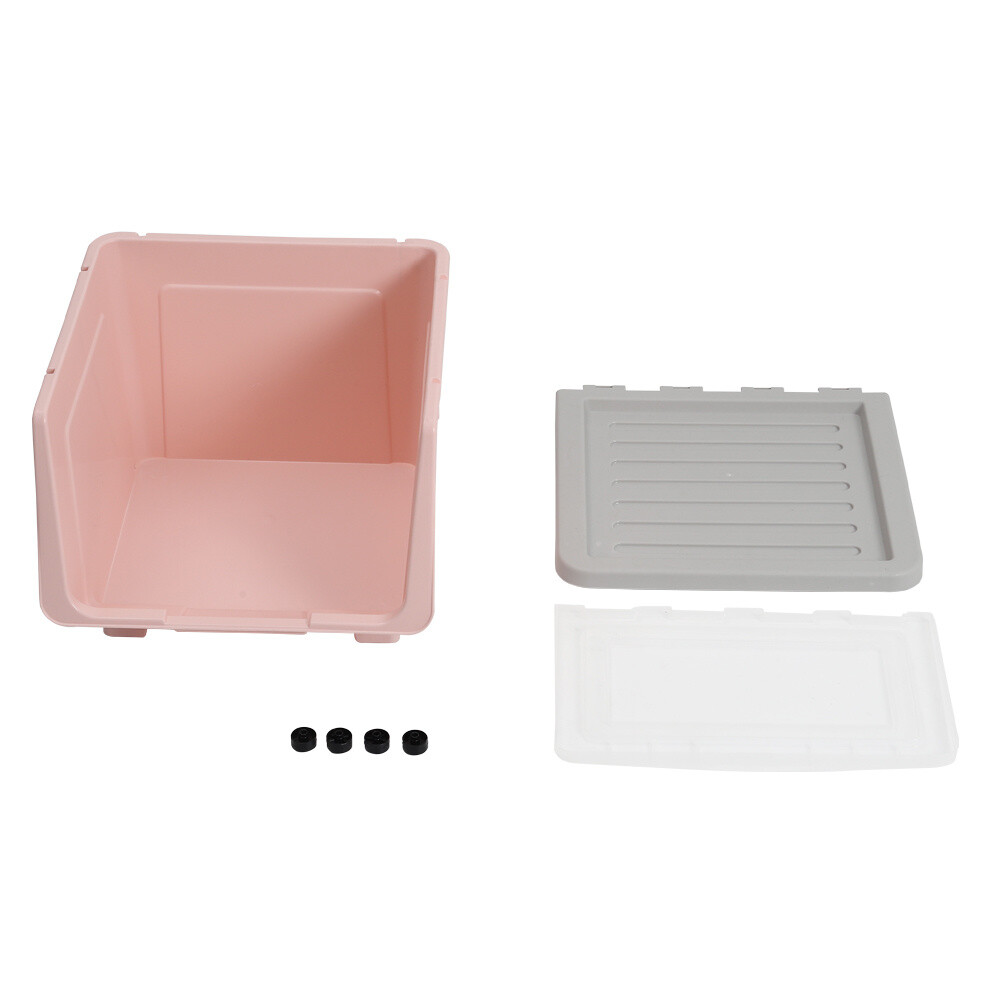 Stackable Storage Box Plastic Organizer Container Small Closet Cabinet ...