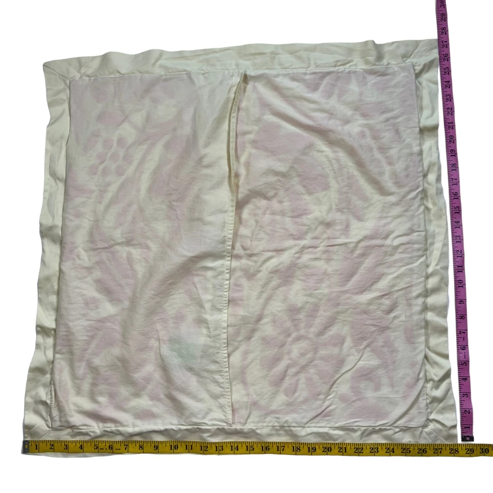 Amy Butler Welspun farsa europea amarillo pálido con bordado coral 28x28 Foto 4 de 4