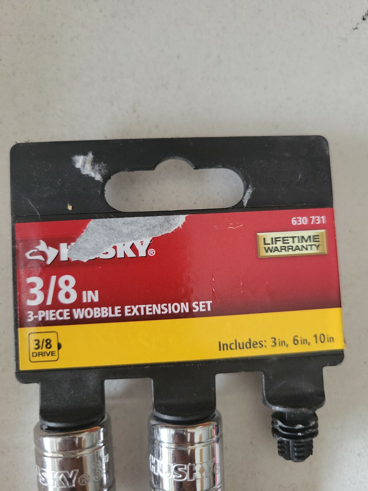 Husky Drive Wobble Extension Set 3 Socket Piece Hand Tool Accessory Kit ...