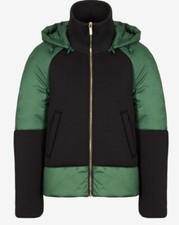 Armani Exchange 6gyb26 Two Tone Hoodie Padded Puffer Jacket Green Black Large