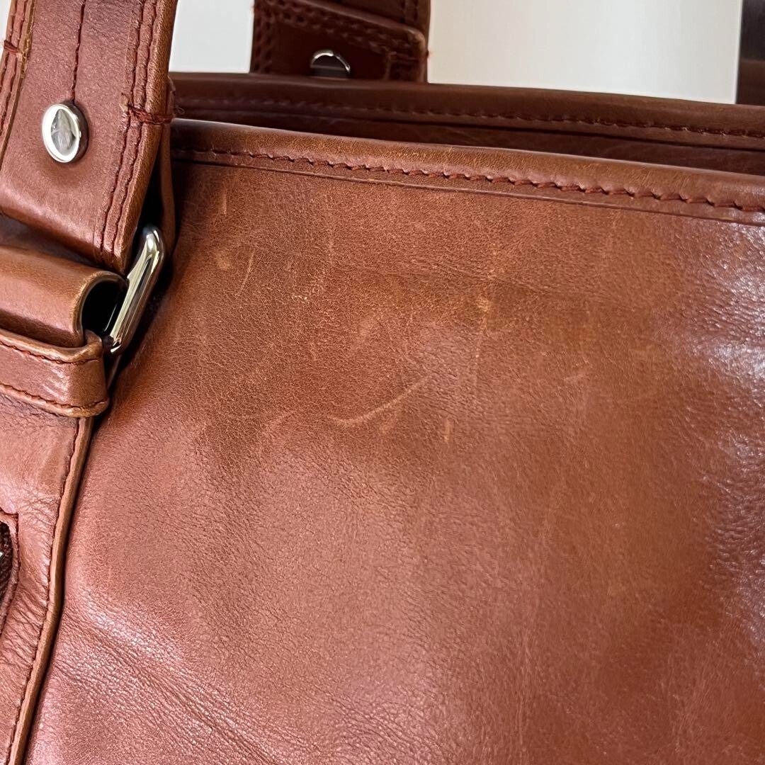 Borsa a tracolla Yves Saint Laurent YSL tote bag pelle marrone 120465 usata originale