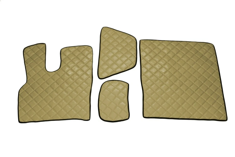 LKW Tunnelabdeckung Fußmatten Kunstleder in Beige passend für DAF XF 106 ab 2013 - Bild 2 von 3