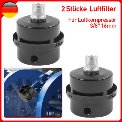 2x Luftfilter Schalldämpfer Geräuschfilter Ansaugfilter Luftkompressor 3/8'' 16MM